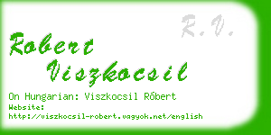 robert viszkocsil business card