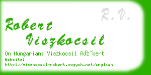 robert viszkocsil business card